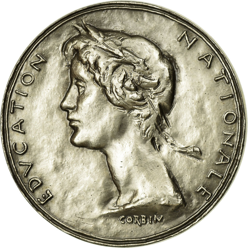 France, Medal, Education Nationale, 1973, Corbin, MS(64), Silver