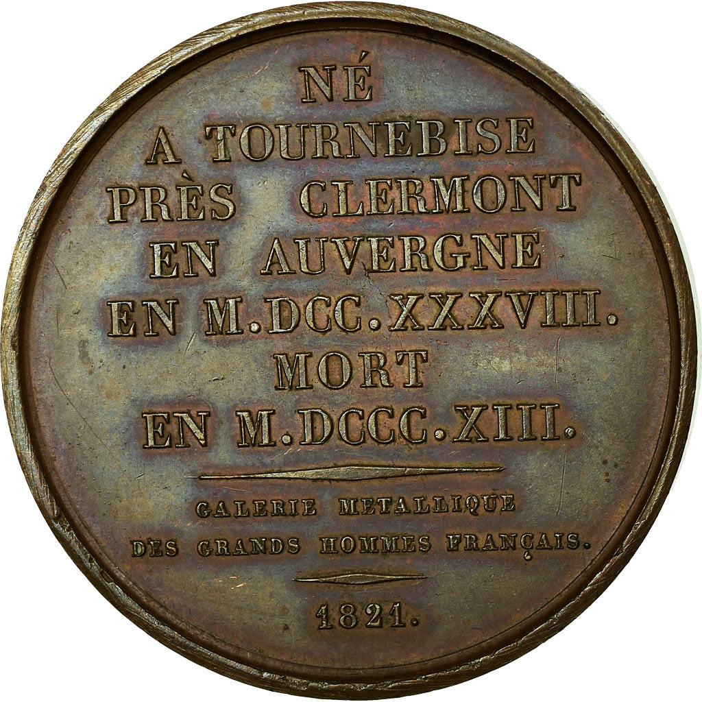 Frankreich, Medaille, Jacques Delille, Poète Français, 1821, Petit, UNZ