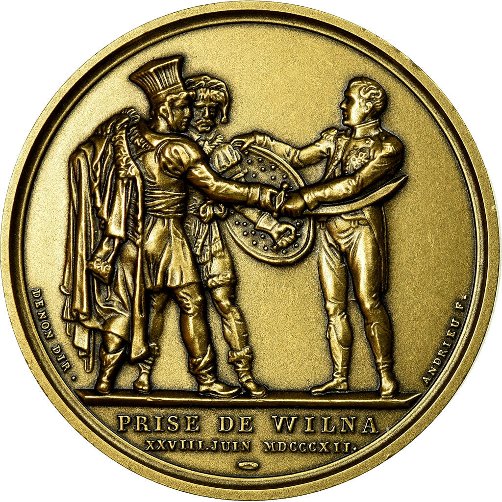 Frankreich, Medaille, Napoléon Ier, Prise de Wilna, Denon / Andrieu, Restrike