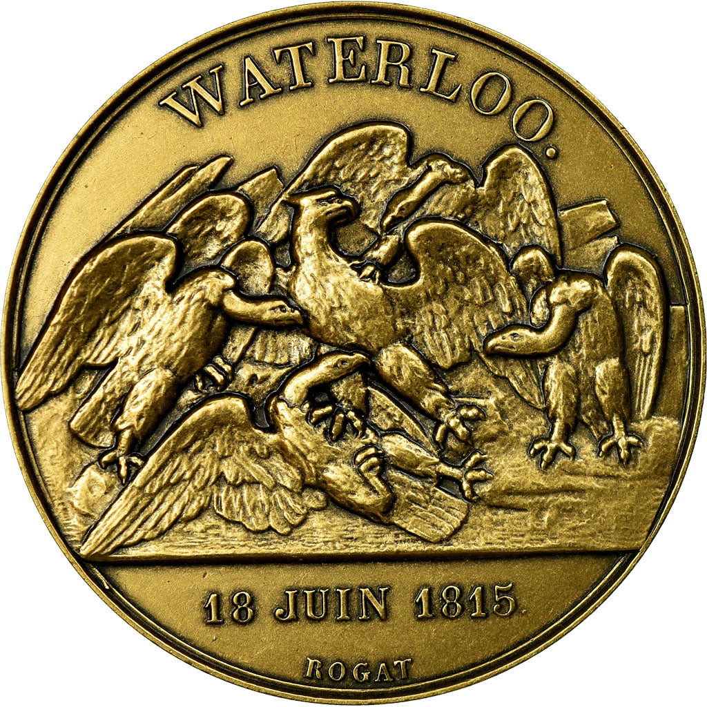 France, Médaille, Napoléon Ier, Bataille de Waterloo (1815), Rogat, Refrappe
