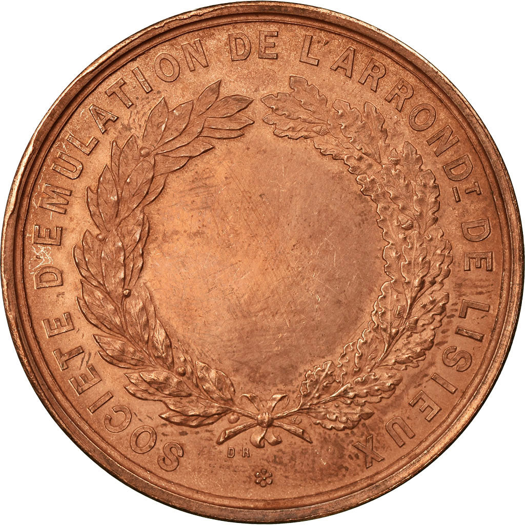 France, Médaille, Société d'Emulation de Lisieux, Dubois.A, SPL, Cuivre