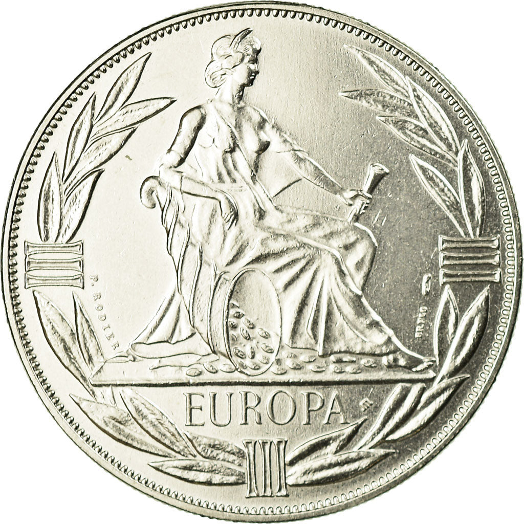 Francia, medalla, Ecu Euro, EUROPA, 1983, Rodier, FDC, Cobre - níquel