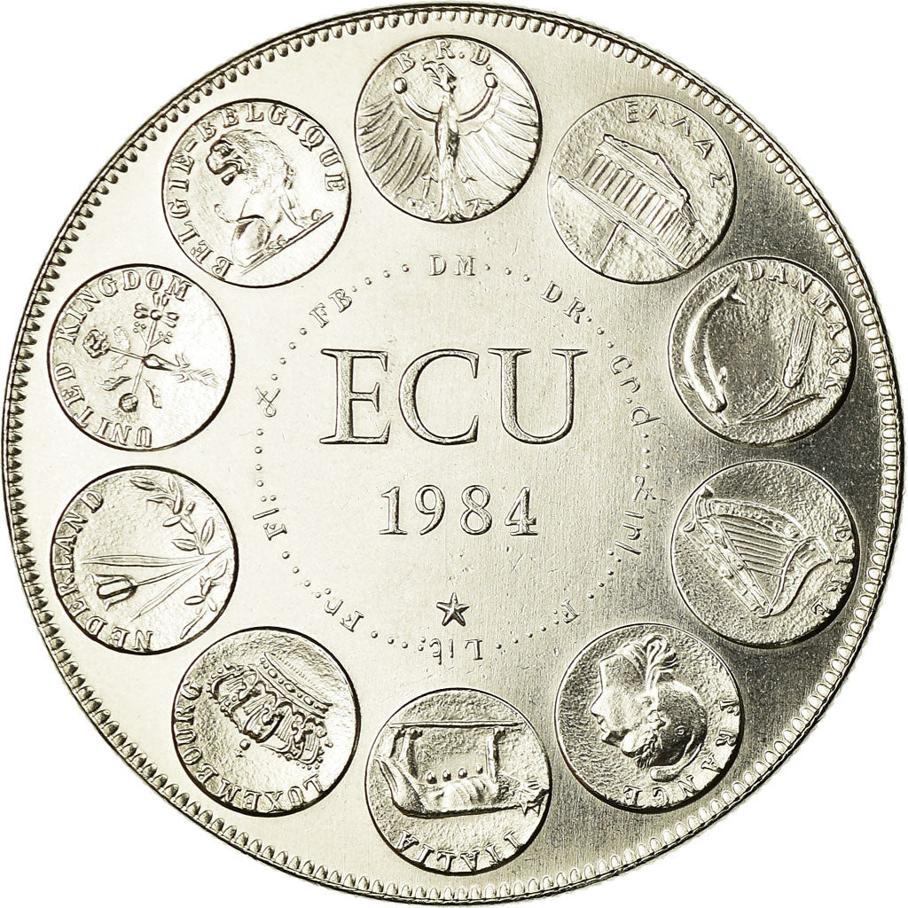 France, Médaille, Ecu Euro, EUROPA, 1984, Rodier, FDC, Copper-nickel