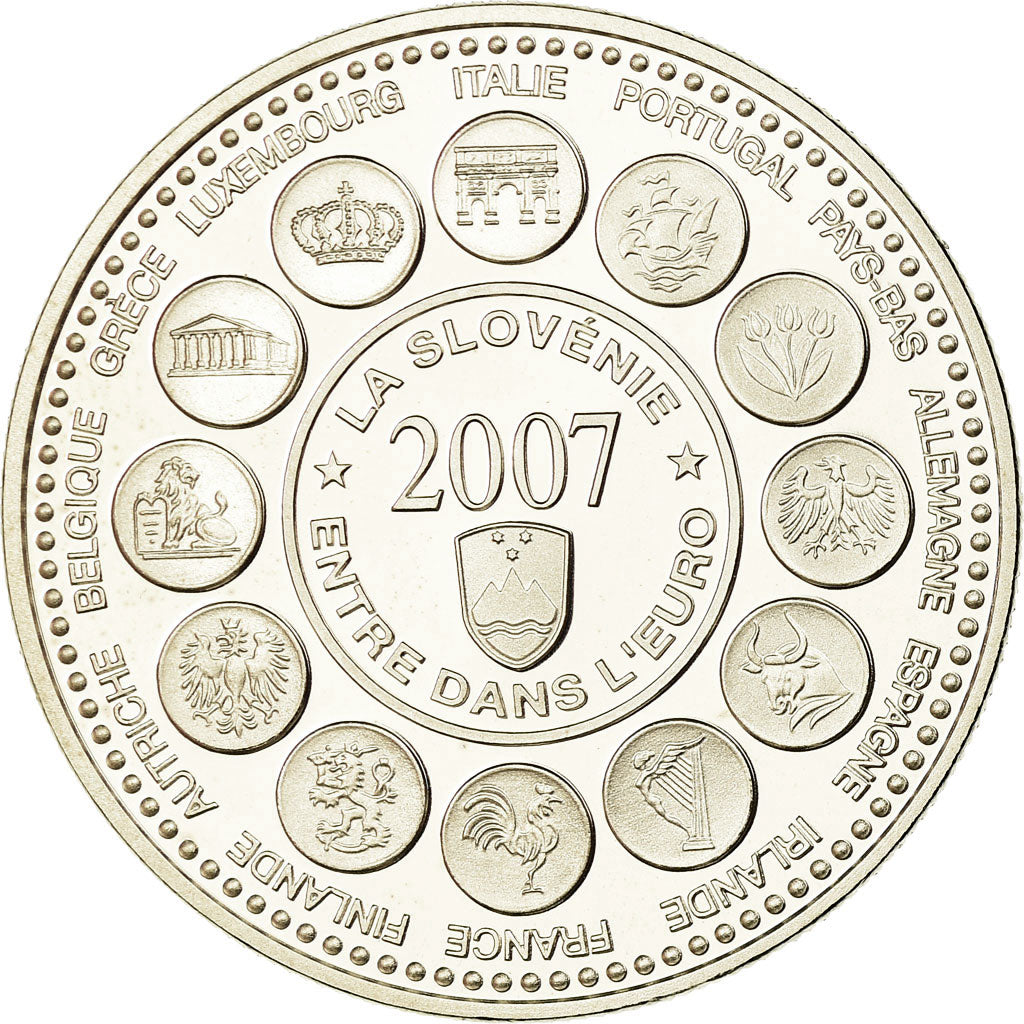 França, Medal, L'Europe des XXVII, La Slovénie entre dans l'Euro, 2007
