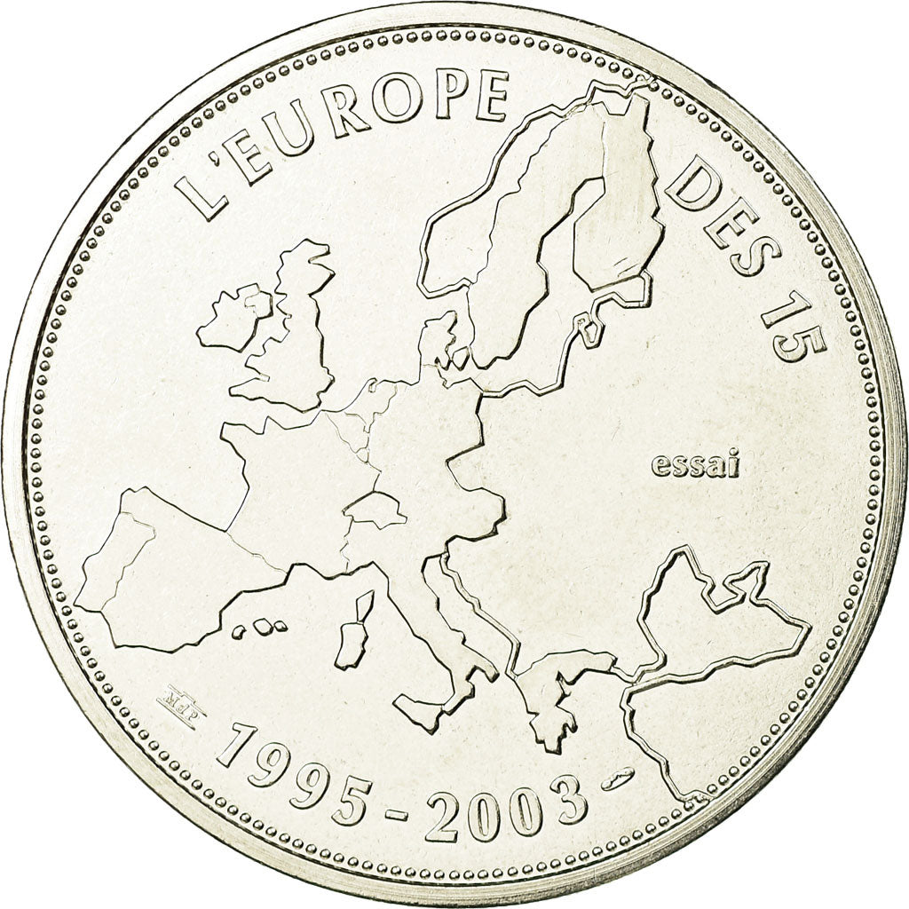 Francia, medaglia, L'Europe des 15, essai, 2003, FDC, Rame-nichel