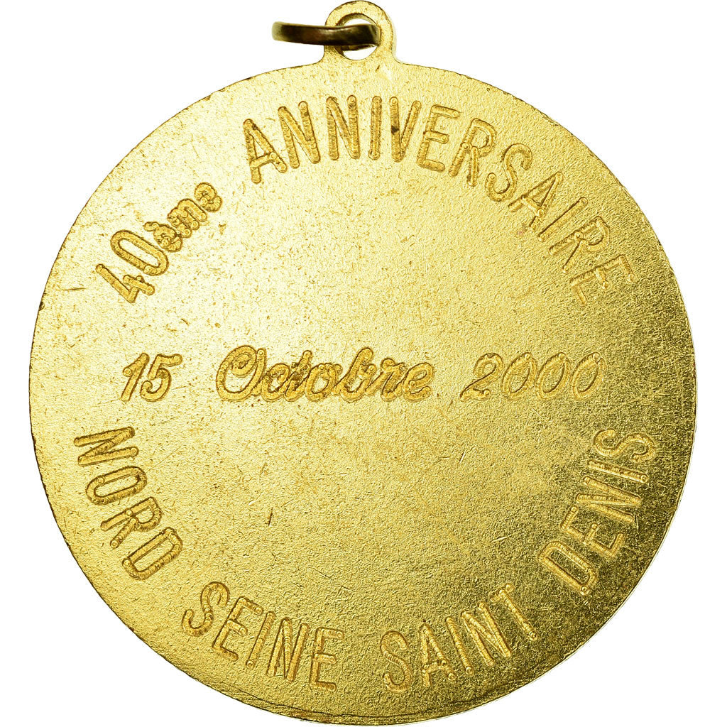 Francia, medalla, Pompiers, 40ème Anniversaire Nord Seine-Saint-Denis, 2000