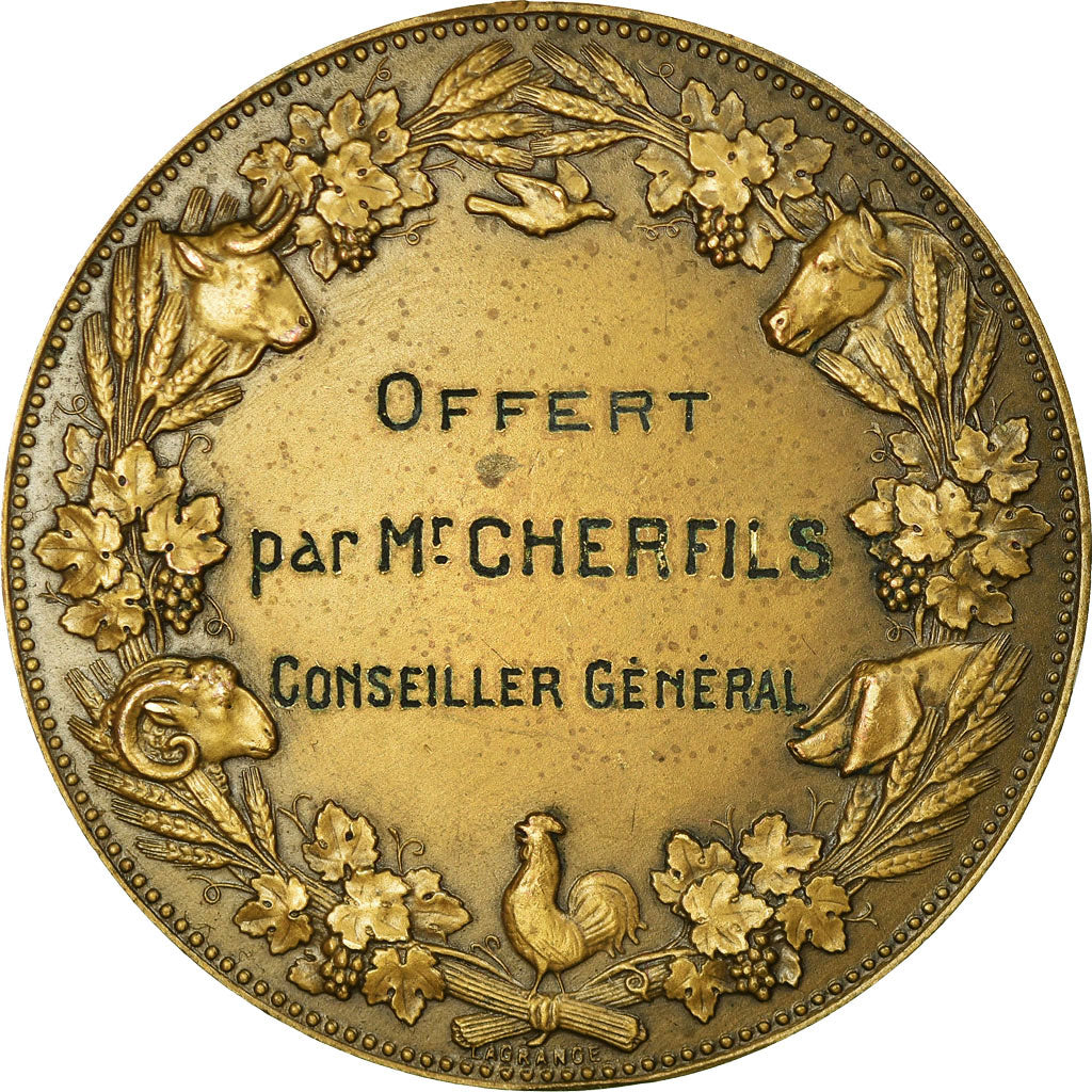 France, Medal, Agriculture, Mr Cherfils, Conseiller Général, Lagrange