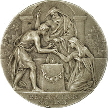 France, Medal, Mariage, Bénédiction Nuptiale, Bottée, AU(55-58), Silver