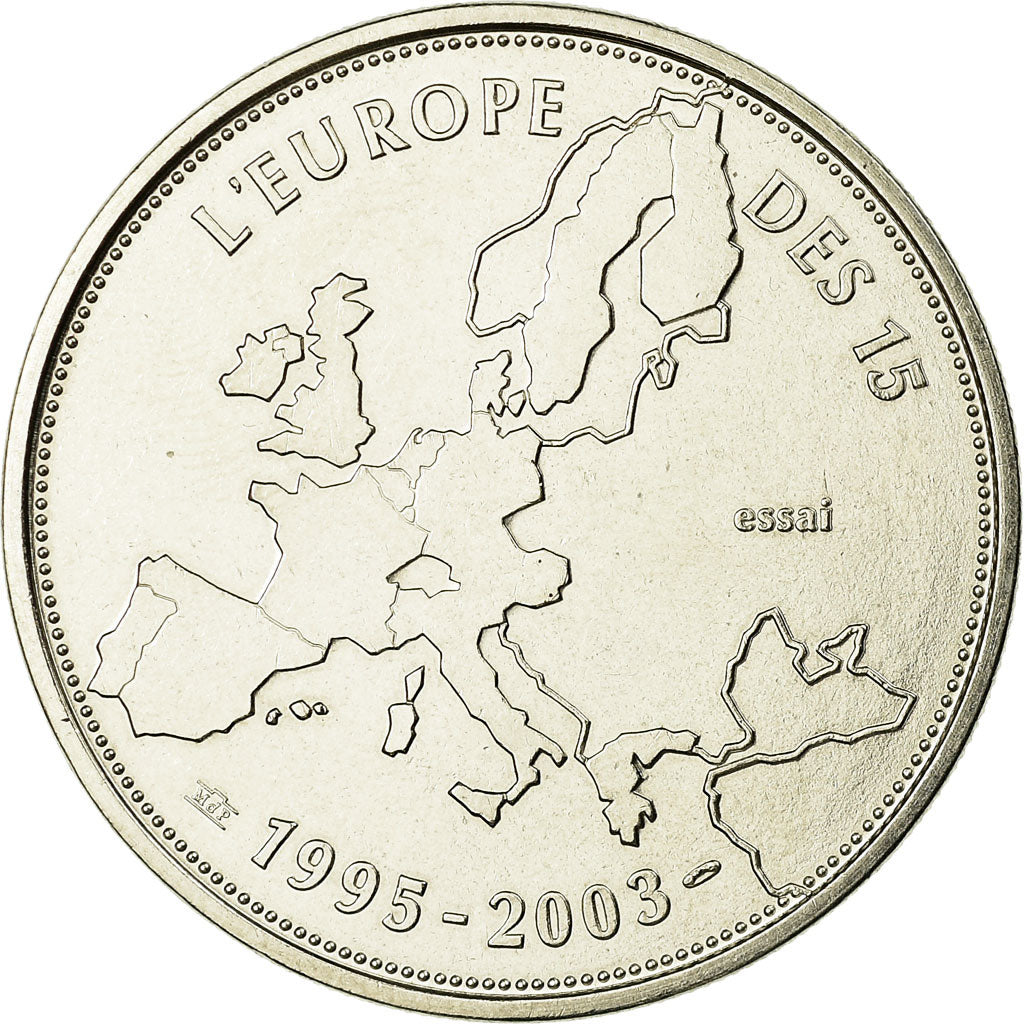 France, Medal, L'Europe des 15, essai, 2003, MS(65-70), Copper-nickel
