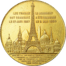 France, Médaille, Souvenir de mon Ascension à la Tour Eiffel, 1889, SUP+