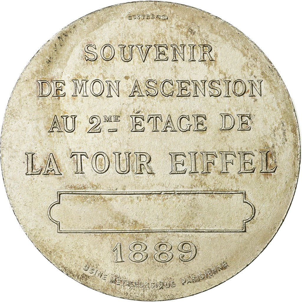 Francja, Medal, Souvenir de mon Ascension à la Tour Eiffel, 1889, AU(55-58)