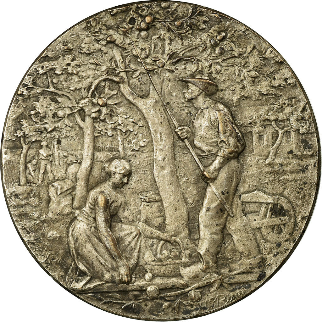 France, Medal, Comice Agricole de Damville, Eure, Rivet, EF(40-45), Silvered