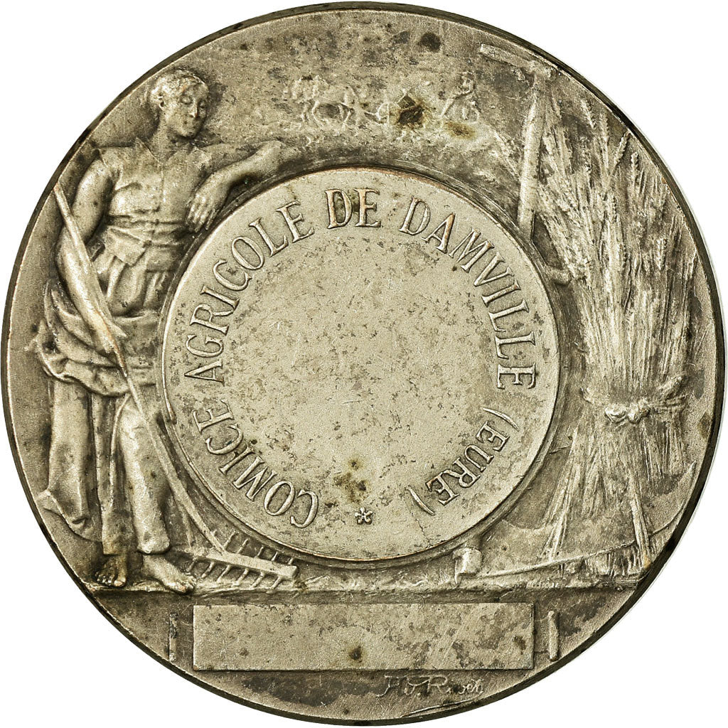 France, Medal, Comice Agricole de Damville, Eure, Rivet, EF(40-45), Silvered