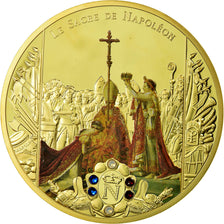 France, Medal, Le sacre de Napoléon Ier par Pie VII, MS(65-70), Copper Gilt