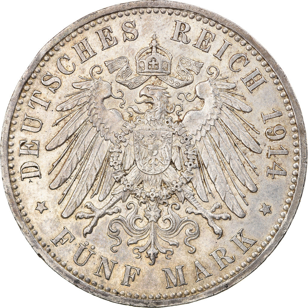 Monnaie, Etats allemands, PRUSSIA, Wilhelm II, 5 Mark, 1914, Berlin, SUP