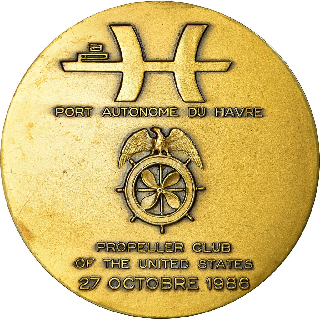 Frankrijk, Medaille, Port Autonome du Havre, 1986, PR, Bronze