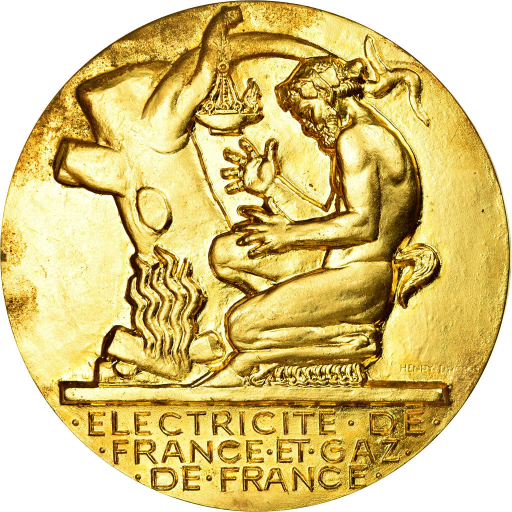 France, Médaille, Électricité de France et gaz de France, Dropsy, SPL, Gilt