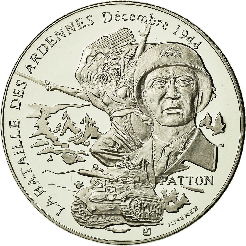 France, Medal, La Bataille Des Ardennes - Décembre 1944 - Patton, MS(65-70)