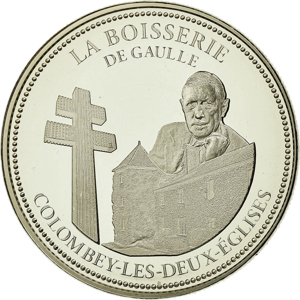 Francia, medaglia, Vème République, La Boisserie, De Gaulle, FDC, Rame-nichel