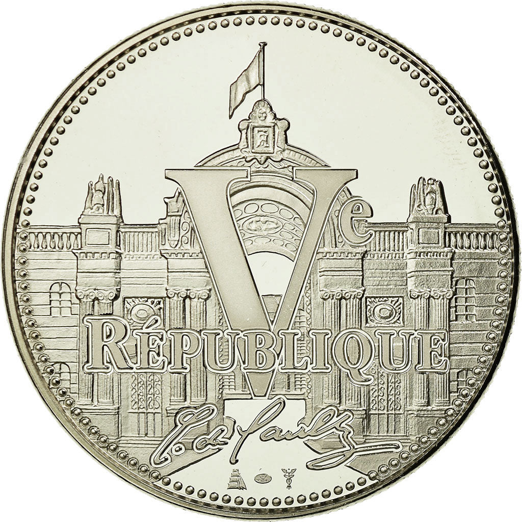 Francia, medaglia, Vème République, La Boisserie, De Gaulle, FDC, Rame-nichel
