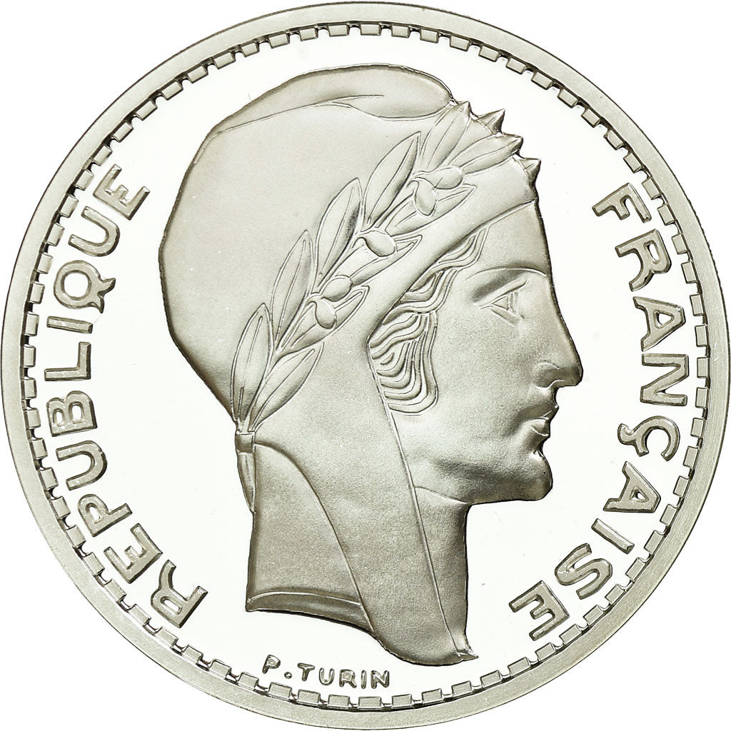 France, Medal, Reproduction de la 20 Francs TURIN 1939, MS(65-70), Silver