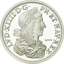 France, Médaille, Reproduction du Lis d'Argent 1656 Paris, Louis XIV, FDC