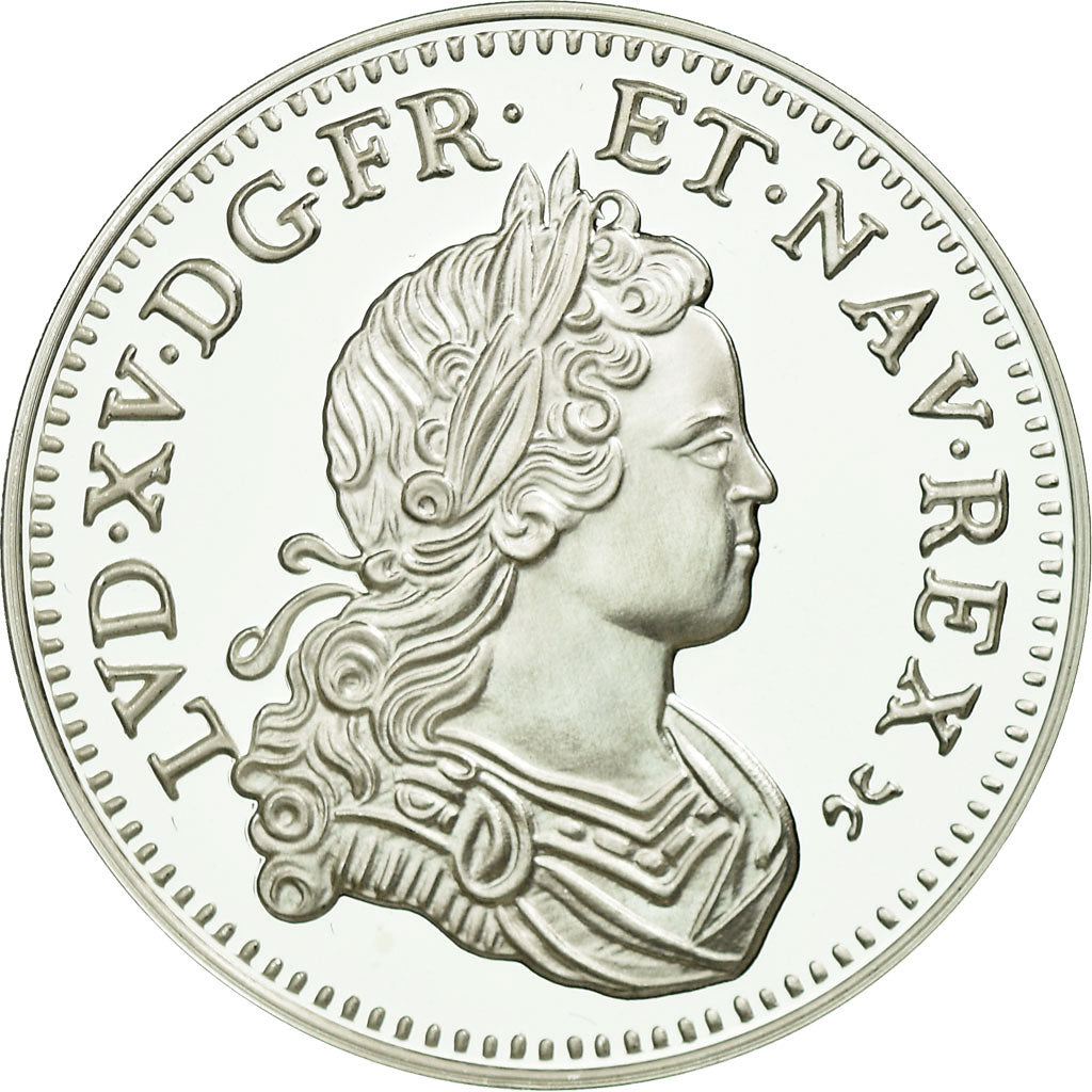 Frankreich, Medaille, Reproduction de l'Ecu de Navarre, Louis XV, STGL, Silber