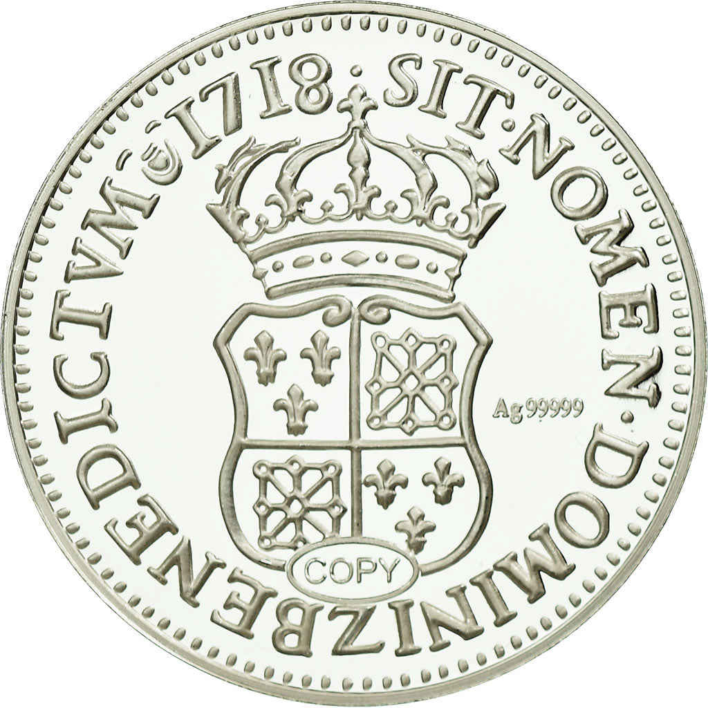 Frankreich, Medaille, Reproduction de l'Ecu de Navarre, Louis XV, STGL, Silber