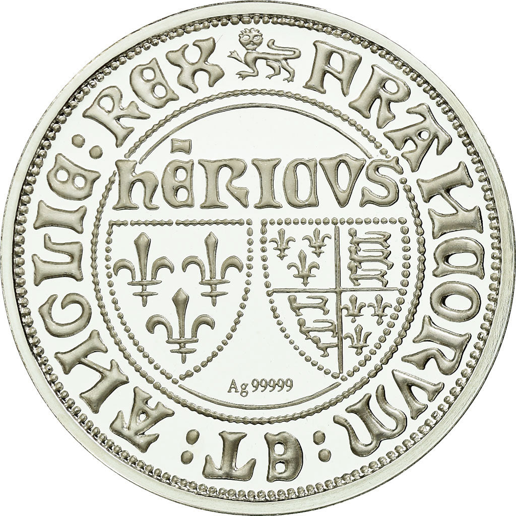 Francia, medalla, Reproduction du Blanc aux Ecus, Henry VI de Lancastre, FDC