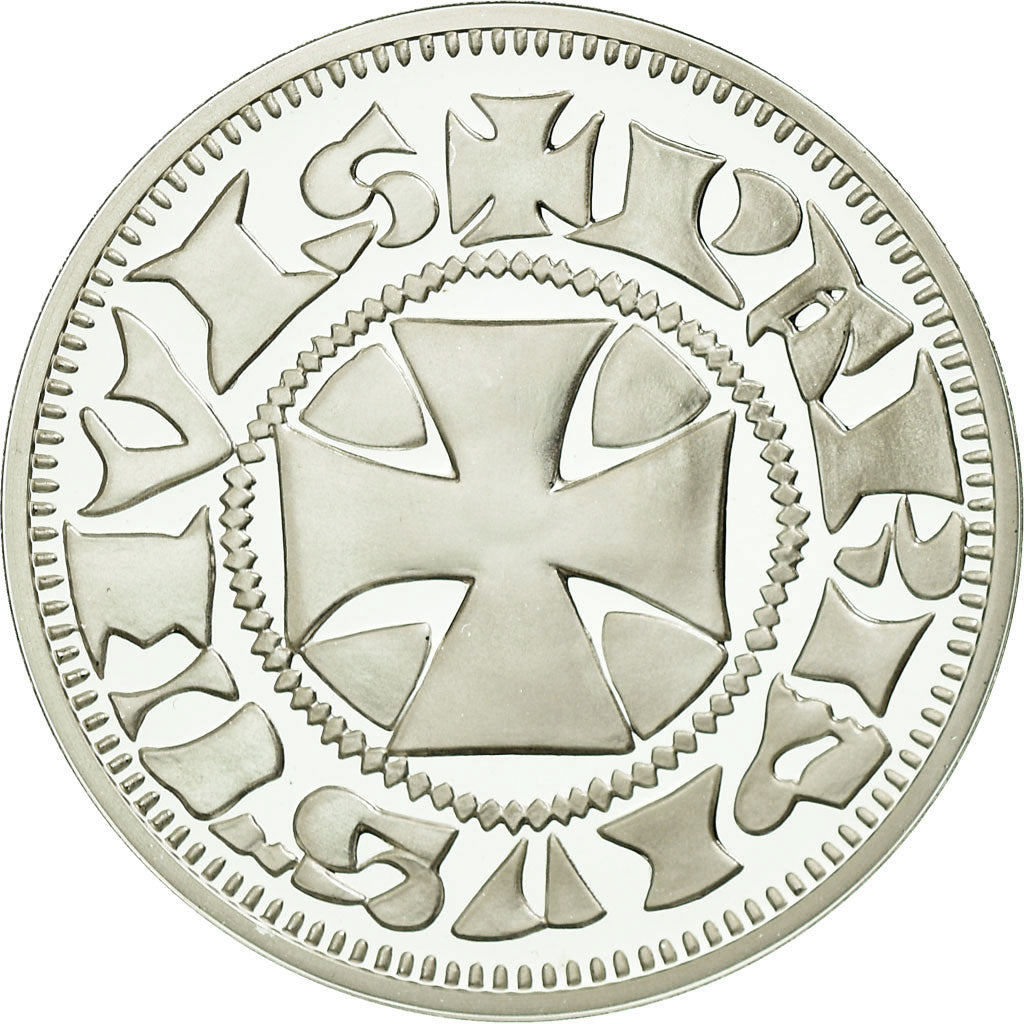 France, Medal, Reproduction du Denier Parisis, Philippe Auguste, MS(65-70)