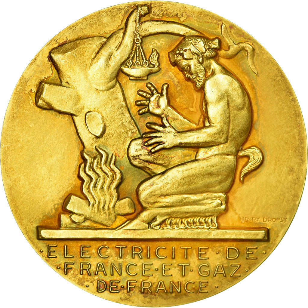 Frankreich, Medaille, Électricité de France et gaz de France, Dropsy, UNZ