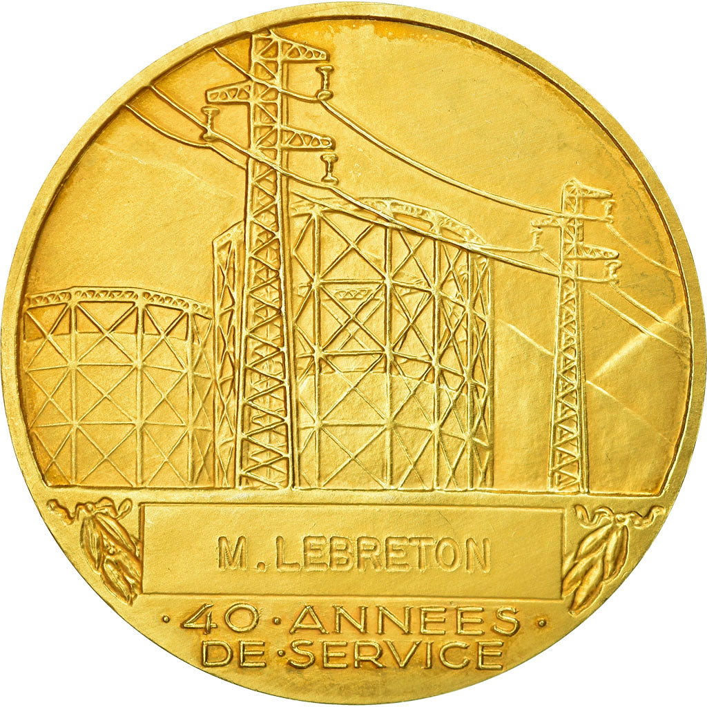 Frankreich, Medaille, Électricité de France et gaz de France, Dropsy, UNZ