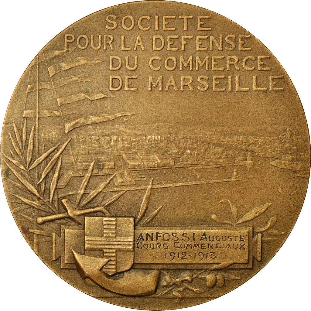 France, Medal, Société pour la Défense du Commerce de Marseille, 1913