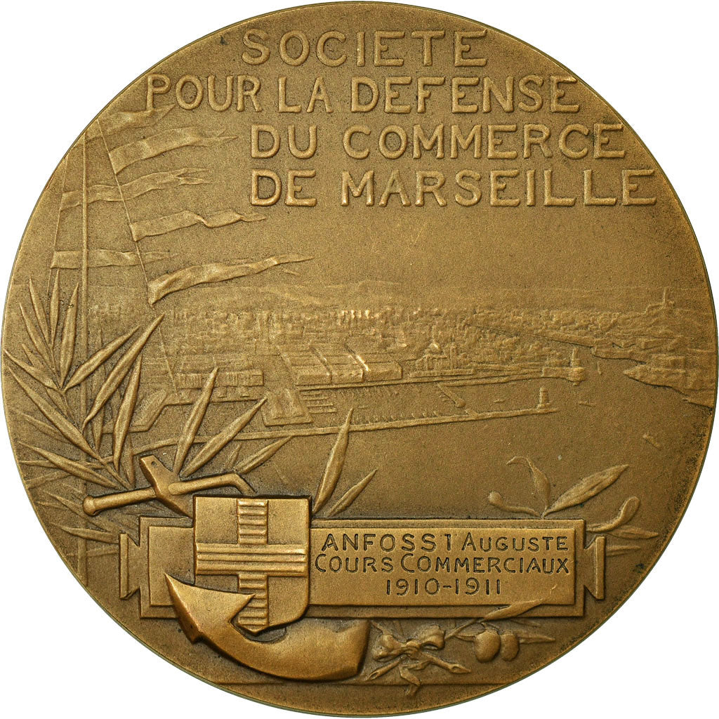 France, Medal, Société pour la Défense du Commerce de Marseille, 1912