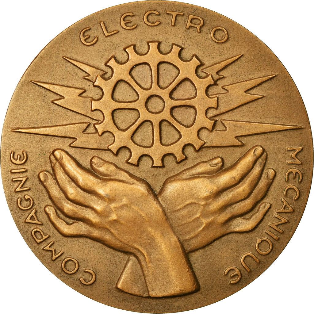Frankreich, Medaille, Compagnie Electro Mécanique, 1960, UNZ, Bronze