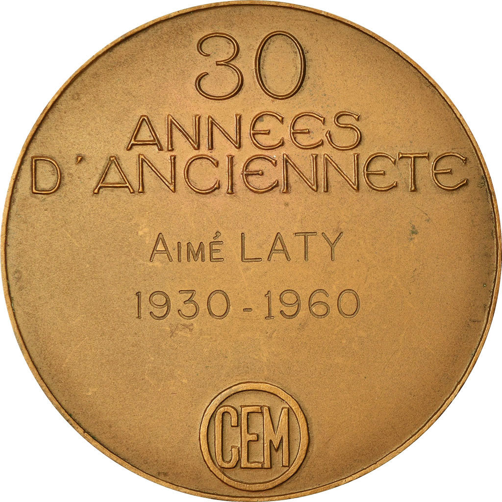 Frankreich, Medaille, Compagnie Electro Mécanique, 1960, UNZ, Bronze