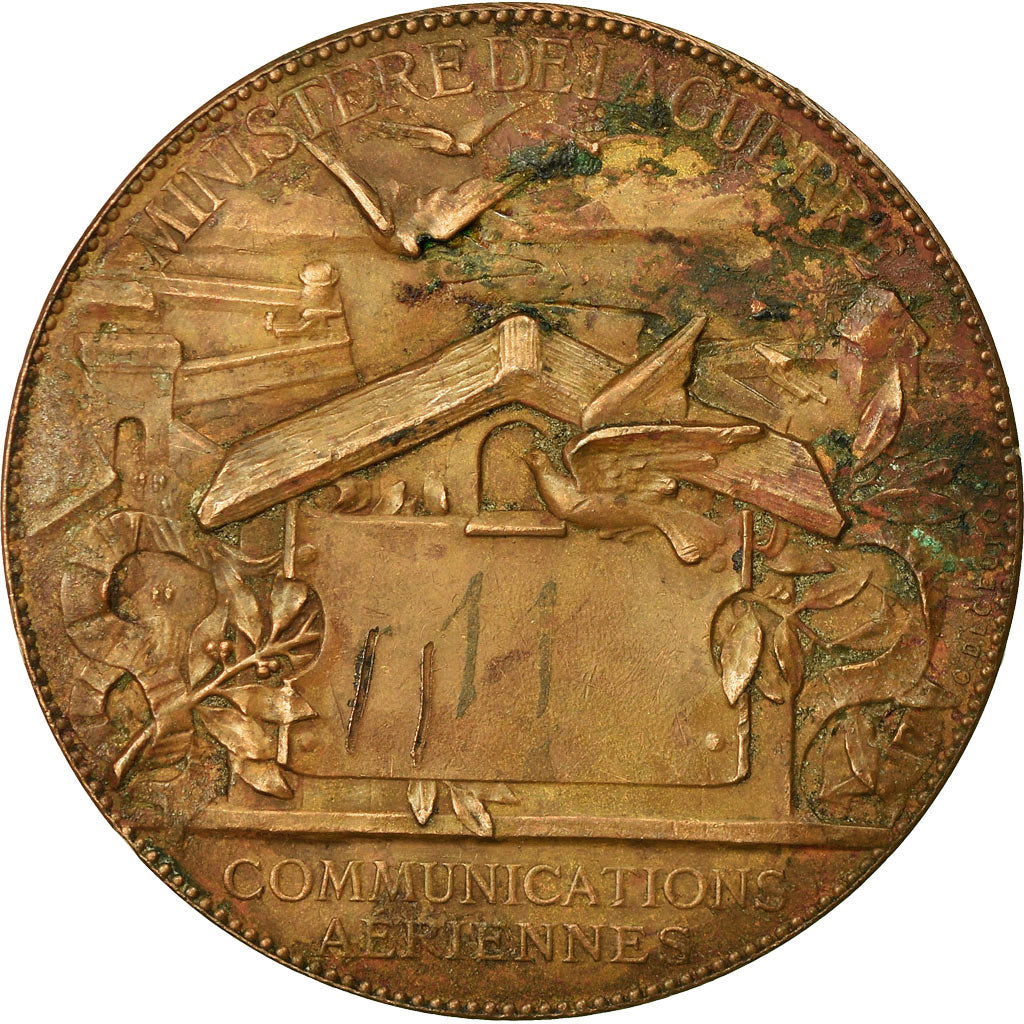 France, Medal, Ministère de la Guerre, Communications aériennes, 1870-1871