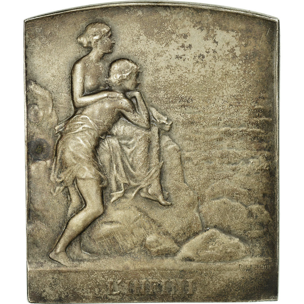 Francia, medaglia, Art Nouveau, L'Infini, Paris, Lenoir, BB+, Bronzo argentato