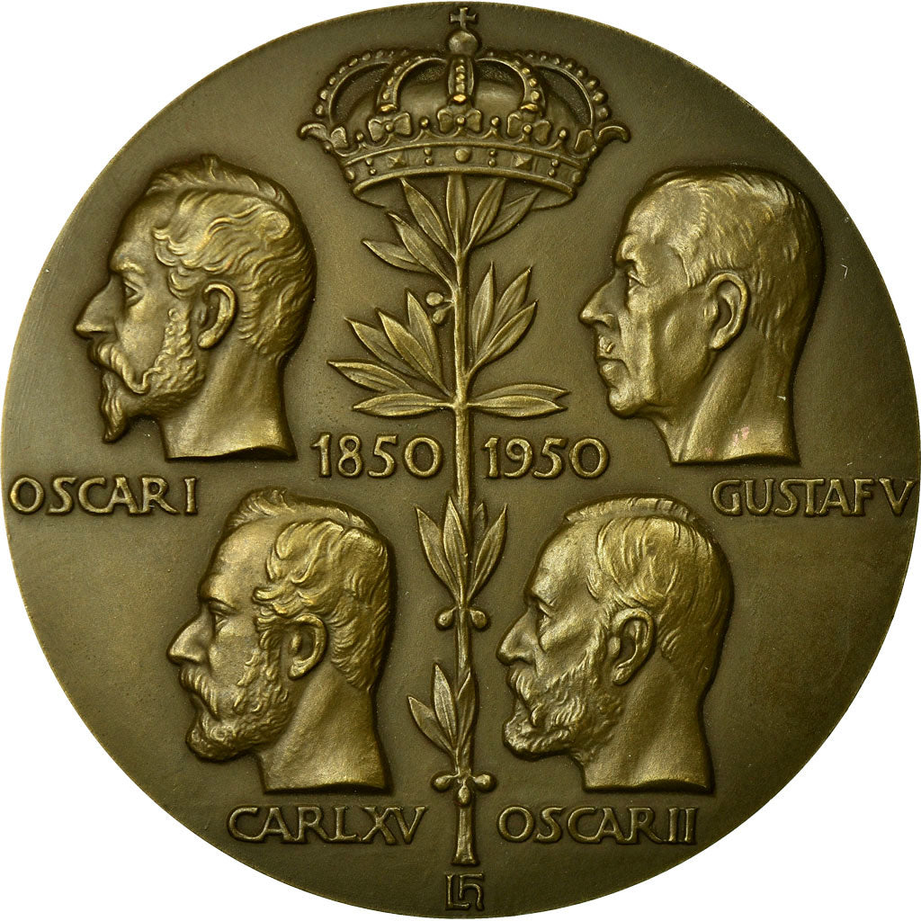 Zweden, Medaille, Kungliga Myntet 100 Ar Pa Kungsholmen, 1950, UNC-, Bronze