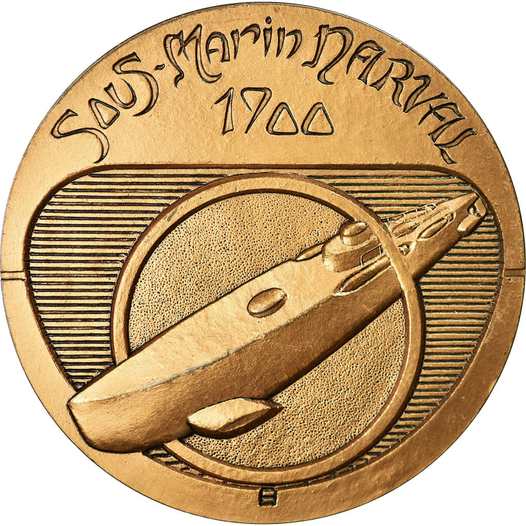 France, Médaille, Maxime Laubeuf, Inventeur du Sous-Marin Moderne, 1996, C.