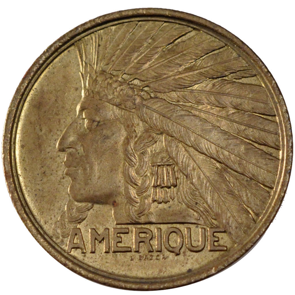 France, Colonial Exhibition, Token, 1931, AU(55-58), Copper, 19.94
