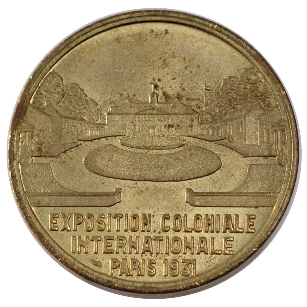France, Colonial Exhibition, Token, 1931, AU(55-58), Copper, 19.94