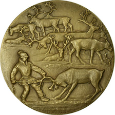 Sweden, Medal, Animaux, Rennes, Léo Holmgren, MS(63), Bronze