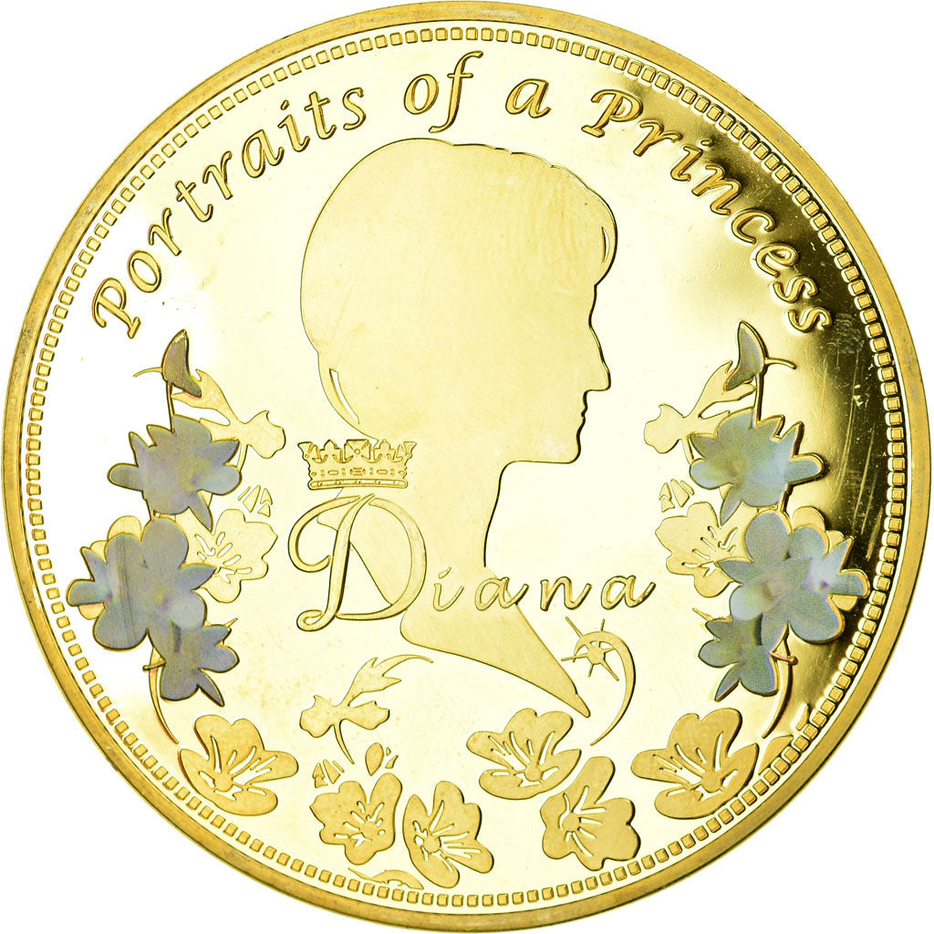 United Kingdom , Medal, Portraits de la Princesse Diana, MS(60-62), Copper Gilt