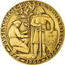 Polen, Medaille, Tysiaclecie Panstwa Polskiego, 1966, UNC-, Bronze
