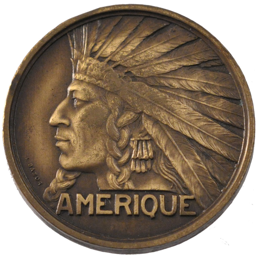 France, Colonial Exhibition, Token, 1931, AU(55-58), Copper, 17.84