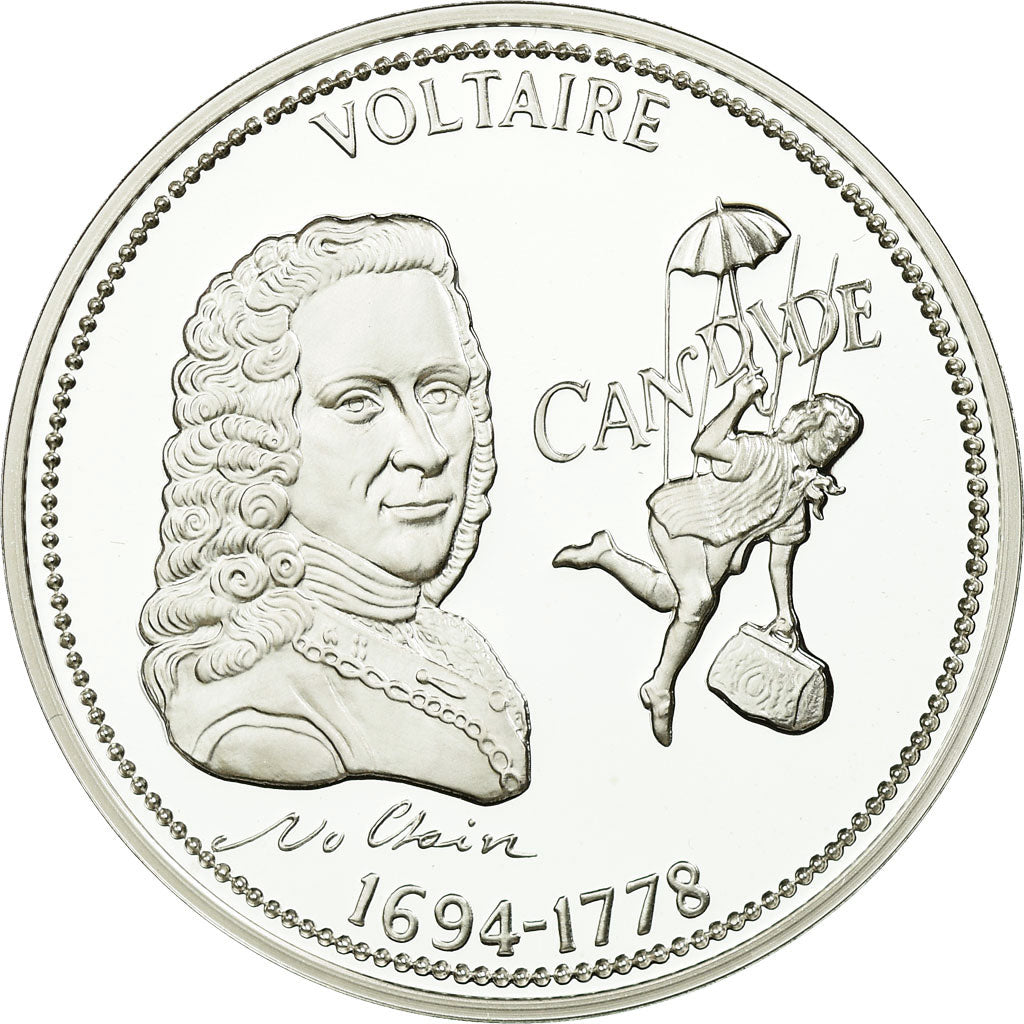 Francia, medaglia, Voltaire, FDC, Argento