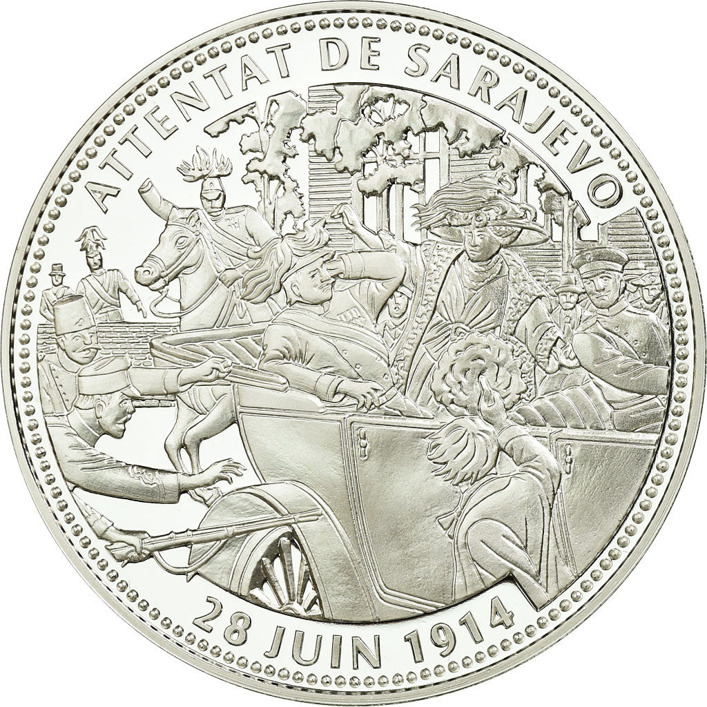 France, Medal, Centenaire Première Guerre Mondiale, Attentat de Sarajevo