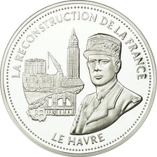 France, Medal, De Gaulle, La Reconstruction de la France, MS(65-70), Silver
