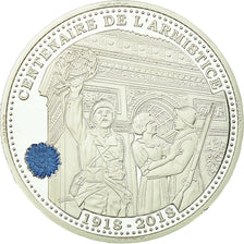 France, Medal, Centenaire de l'Armistice, MS(65-70), Silver